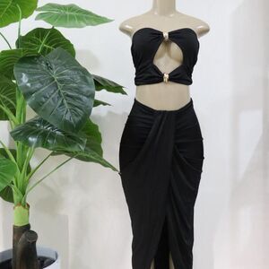 Chic Black Two-Piece Set